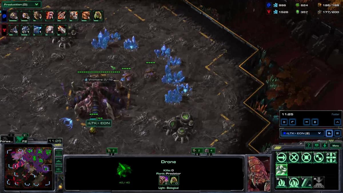 ZvT Gasless 4 queen opener into roach hydra