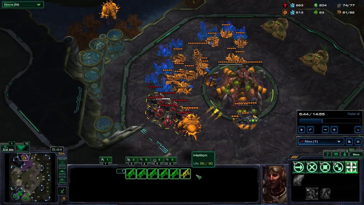 Scouting Zerg with 3cc Hellion Banshee